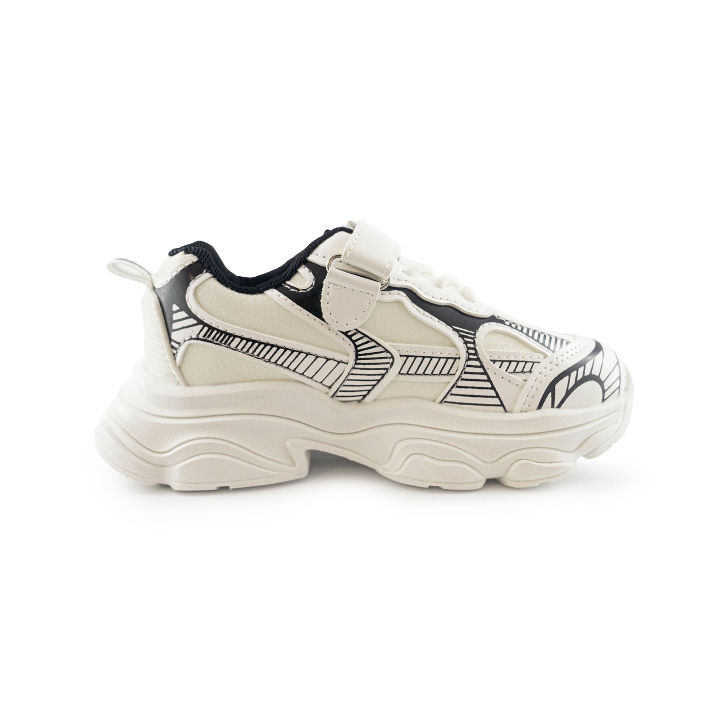 Kids' Chunky Sneakers – 128 White Lightweight Shoes