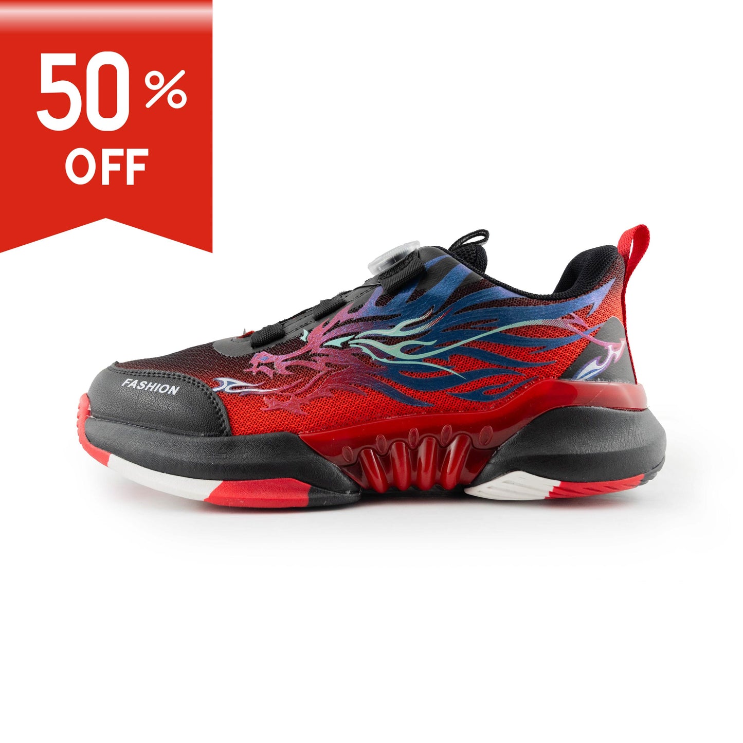 Big Kids' Dragon fire Sneakers - 2058 Red