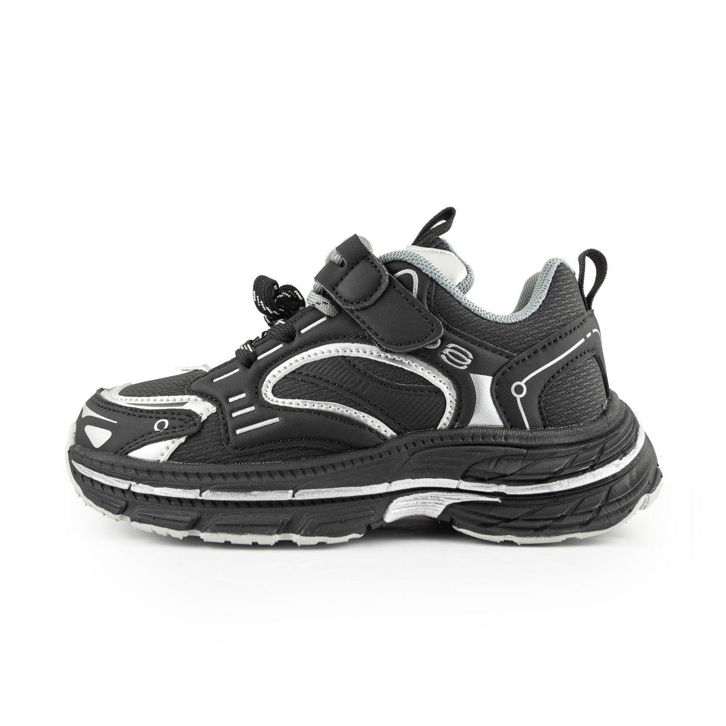 Kid's/Youth Unisex Sneakers - 7112 Black Sliver
