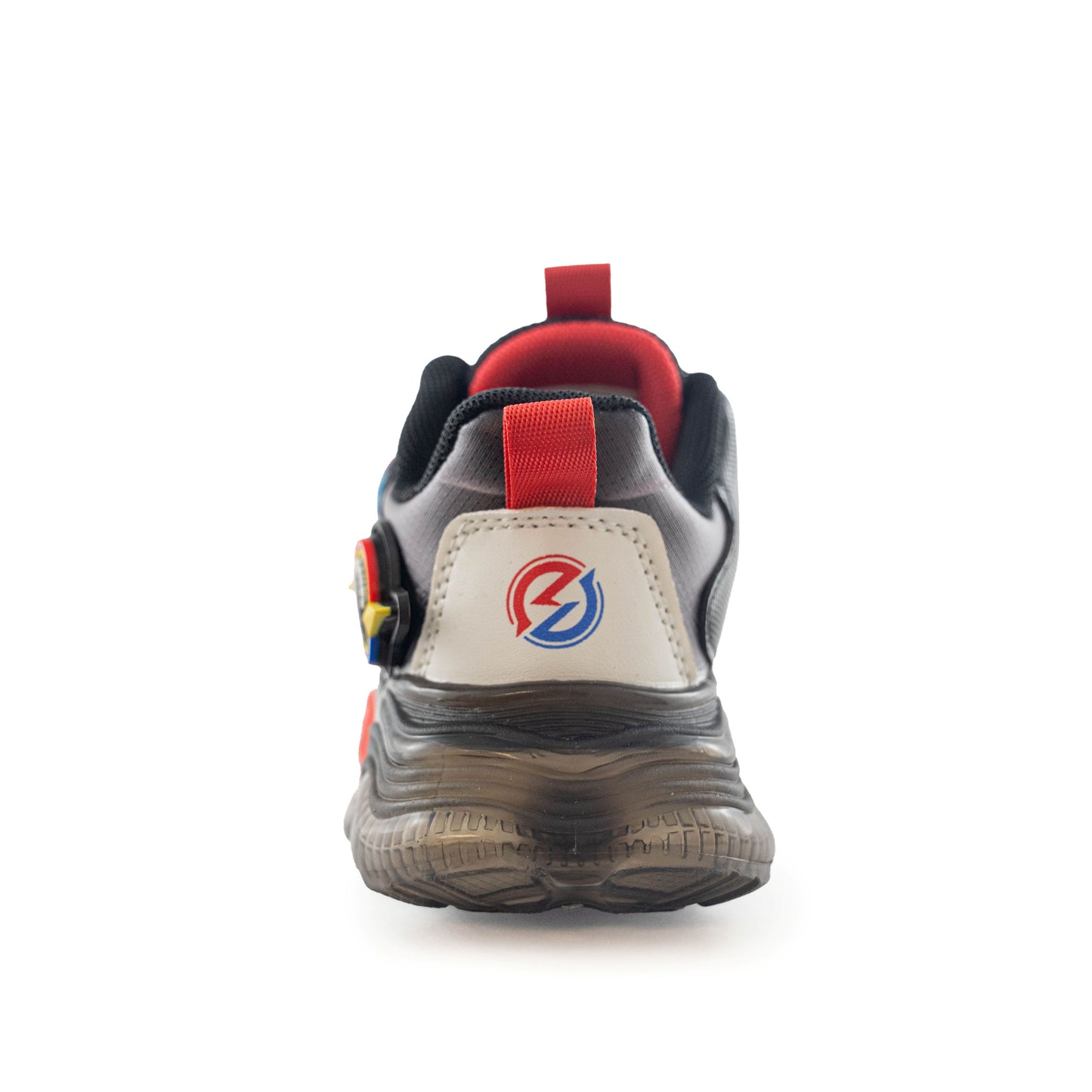 Kids' Superhero Rotary buckle LED Sneakers – 722 Black Red
