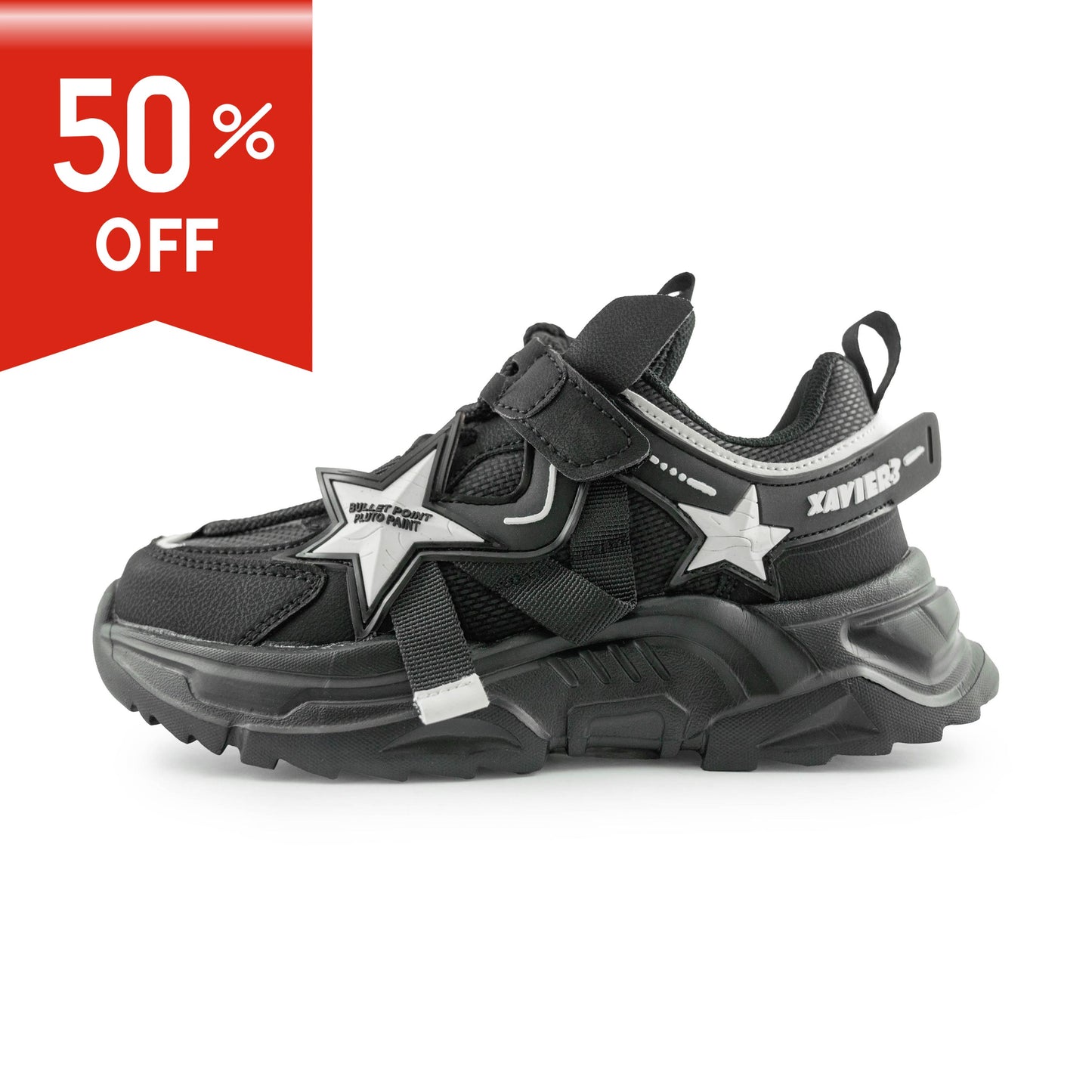 Xaviers Star Kids'/Youth Sneakers 8821 Black
