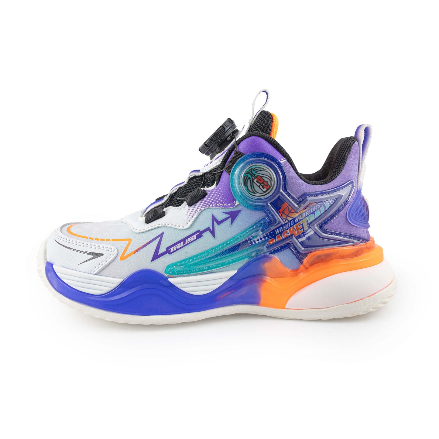 Kids/ Youth Boy Sneakers - Basketball Shoes - 8835 Blue Purple