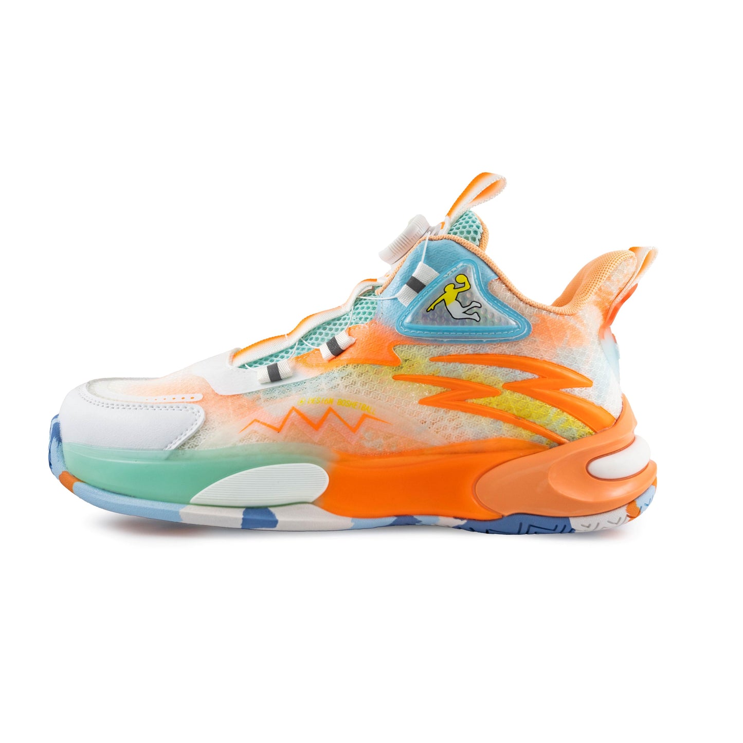 Youth Boy Sneakers - Basketball Shoes - 9066 Orange