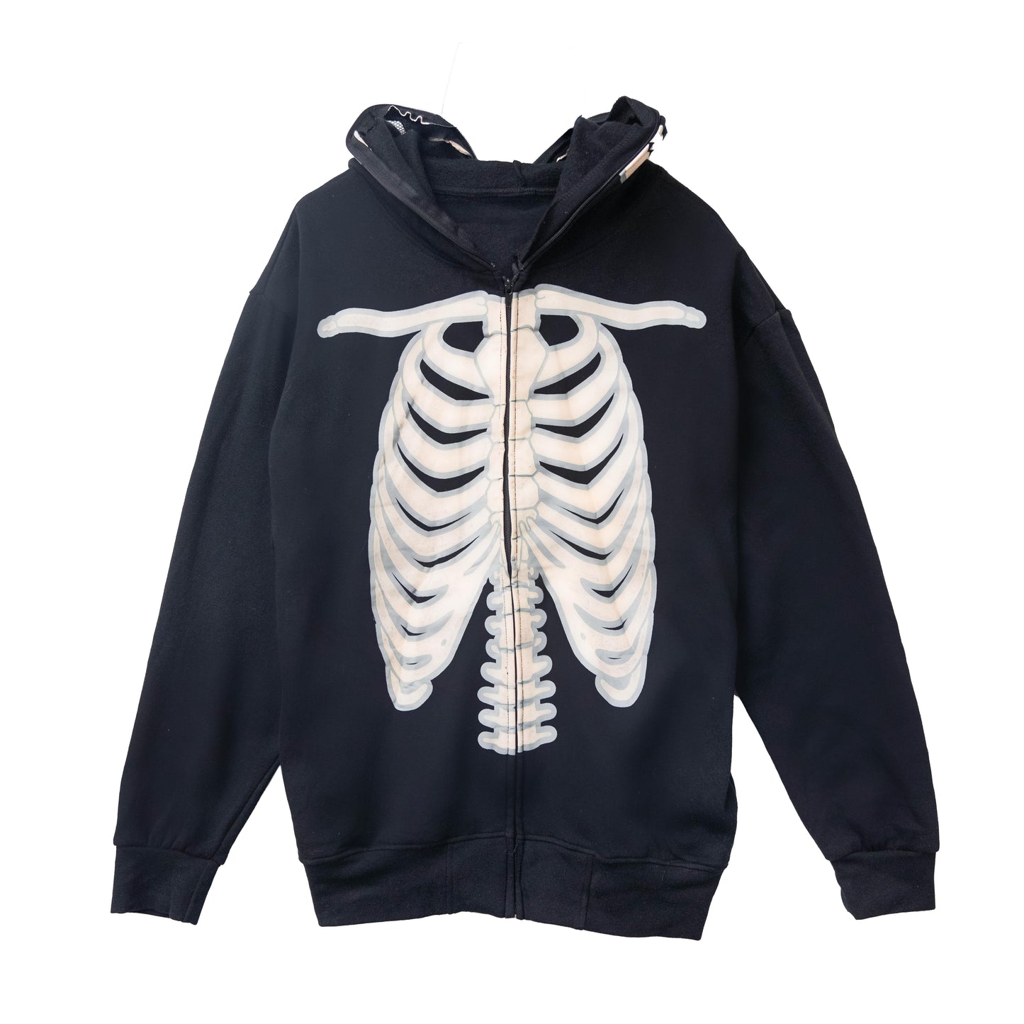 Boys Skull Zip Over Face Hoodie