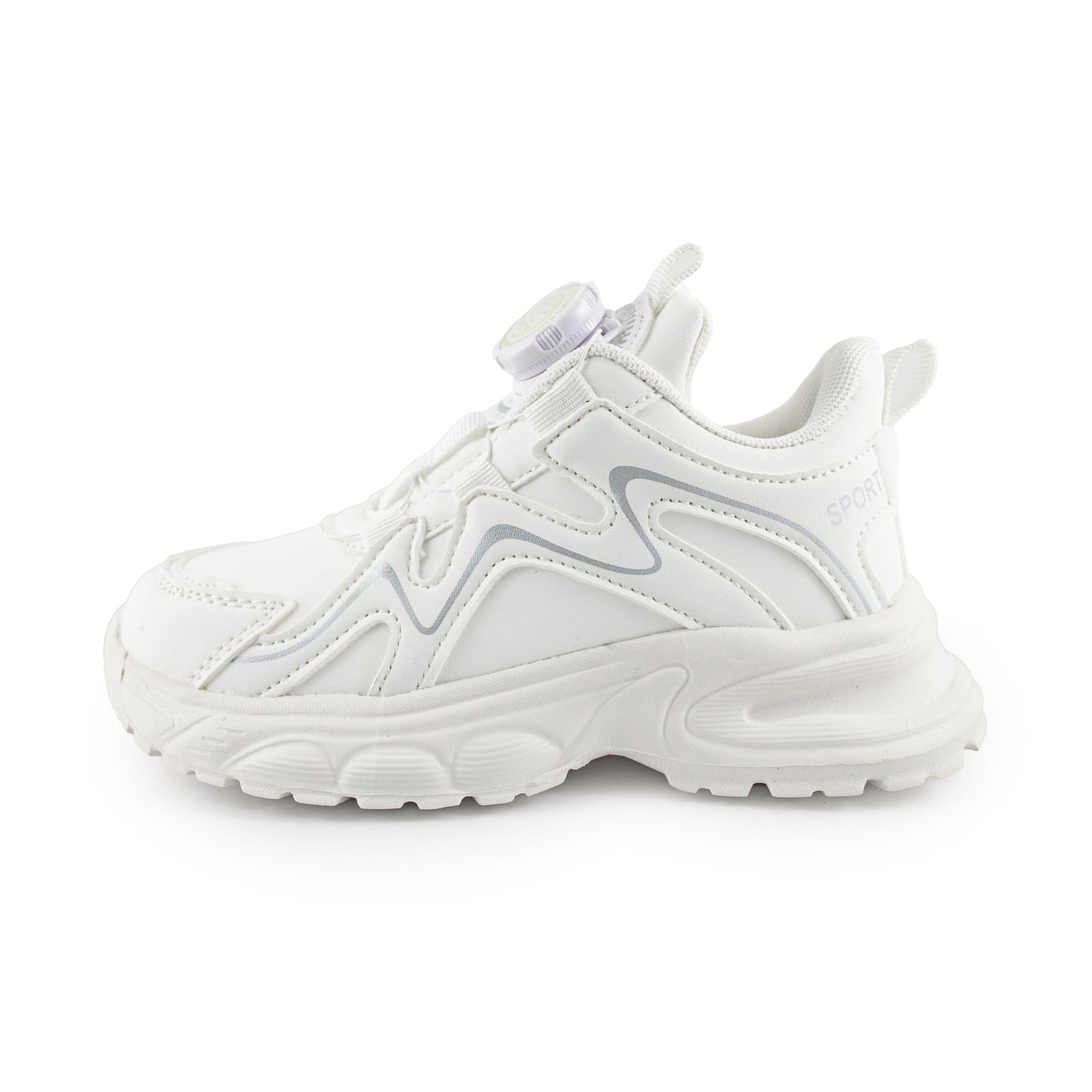 Kids' Rotary buckle Sneakers - A28666 White