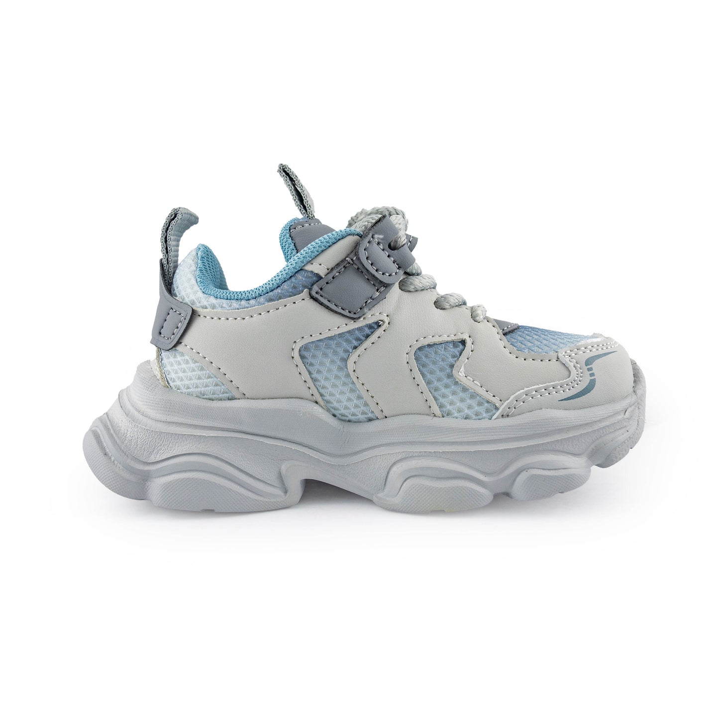 Kids' Chunky Sneakers – Stylish & Comfortable Sport Shoes - A6820 Gray