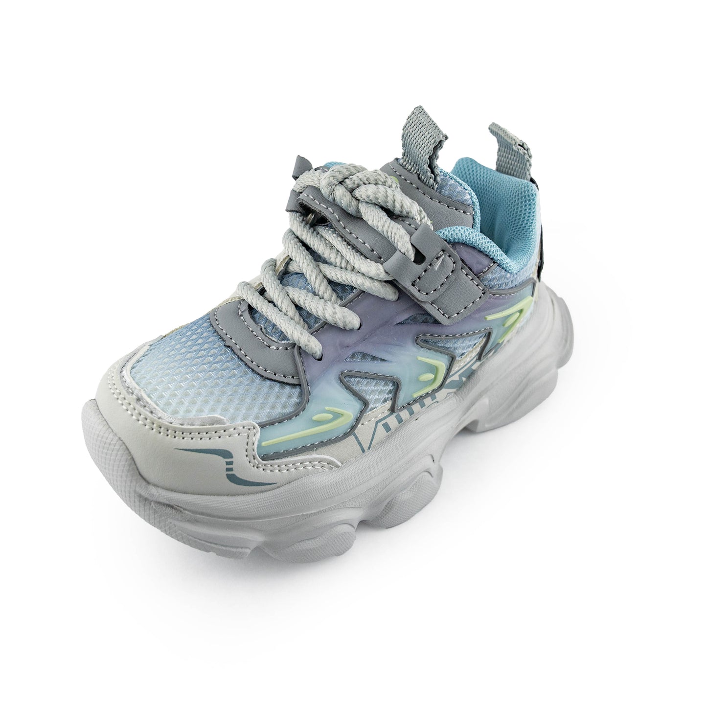 Kids' Chunky Sneakers – Stylish & Comfortable Sport Shoes - A6820 Gray