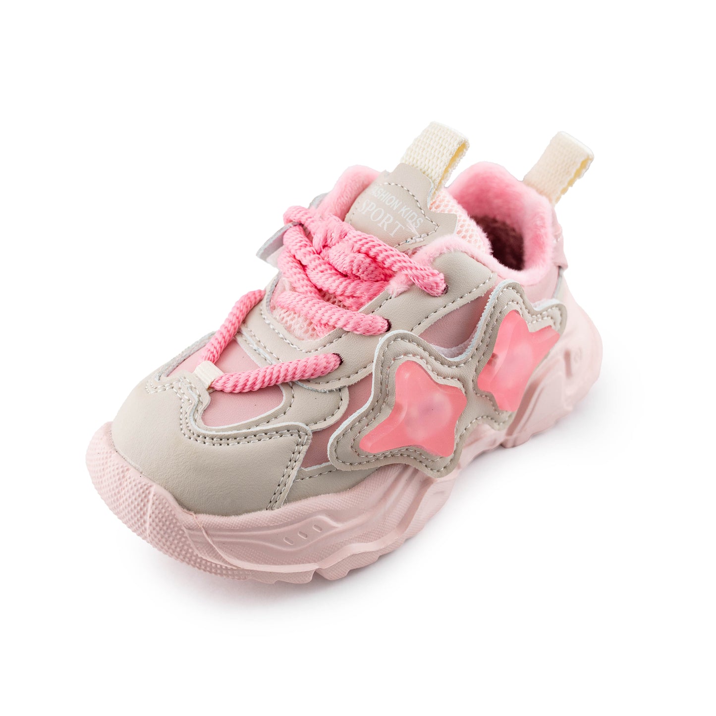 Pink Star Kids' Sneakers for B2057D Pink