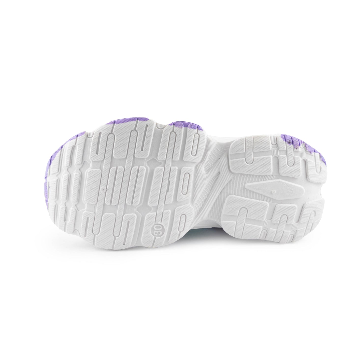 Kid's Rotary buckle Sneakers - Purple/White D3032