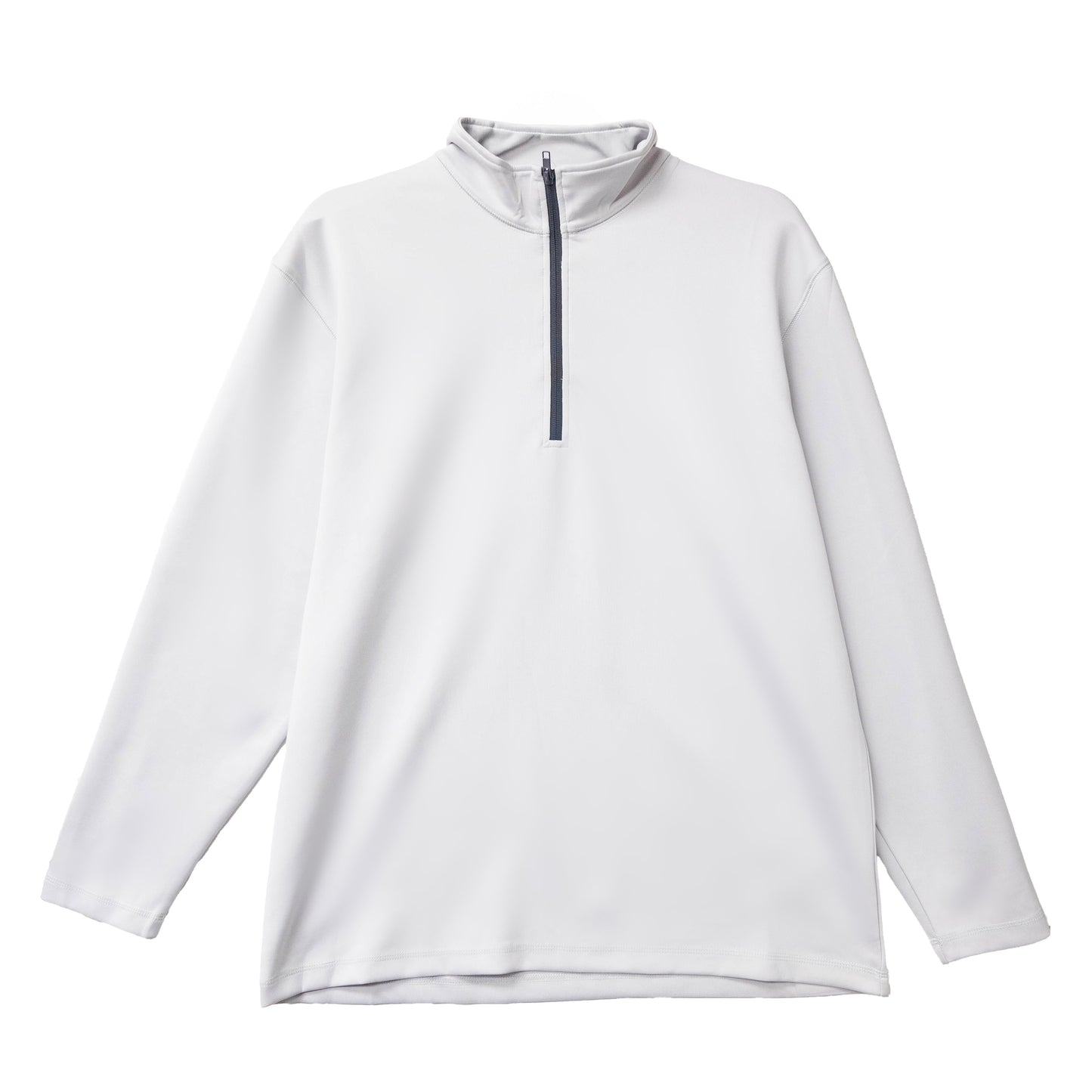 Men's Pure Cotton Fleece High Collar Sweatshirt White
