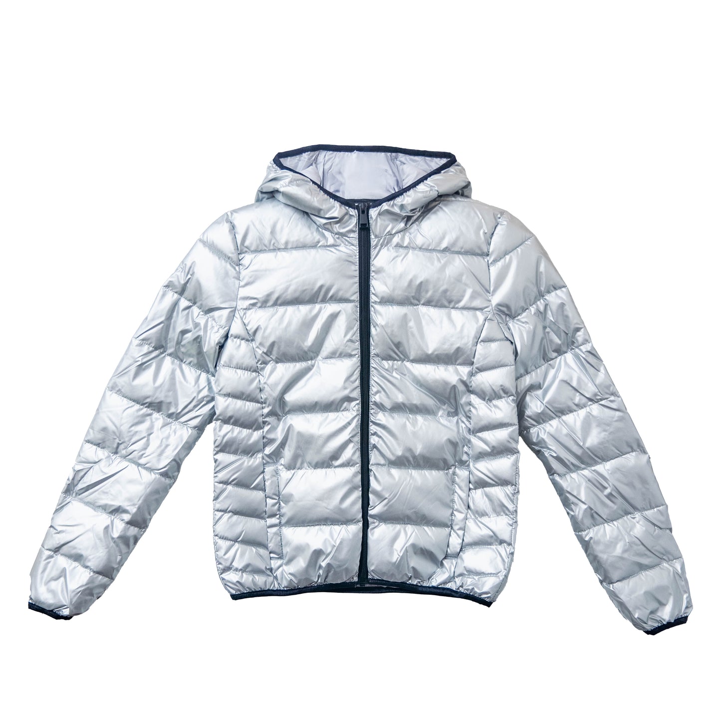 Numero Quilted Packable Hooded Full Zip Women's Puffer Sliver