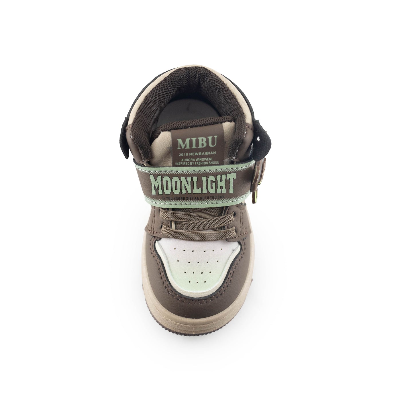 Kids' Cute Bear High-Top Sneaker SY183 Brown