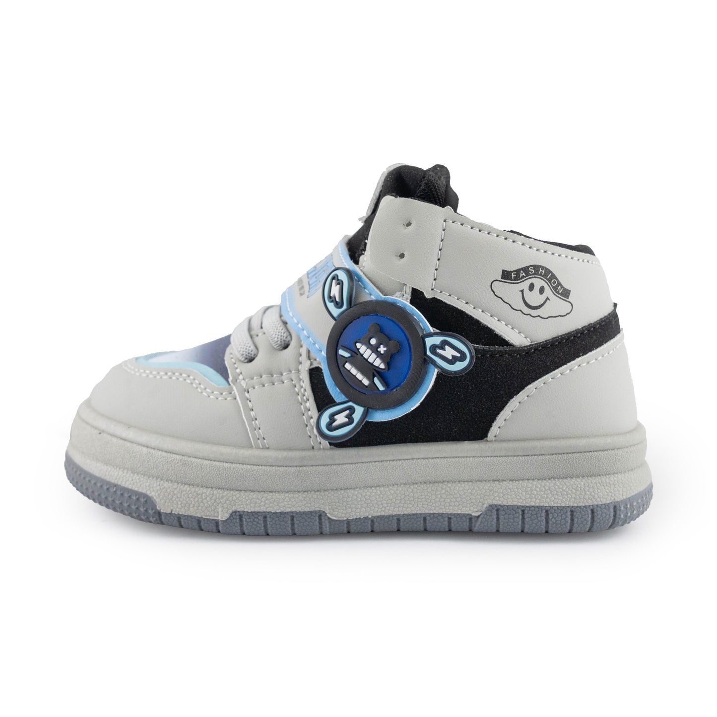 Kids' Cute Bear High-Top Sneaker SY183 Gray