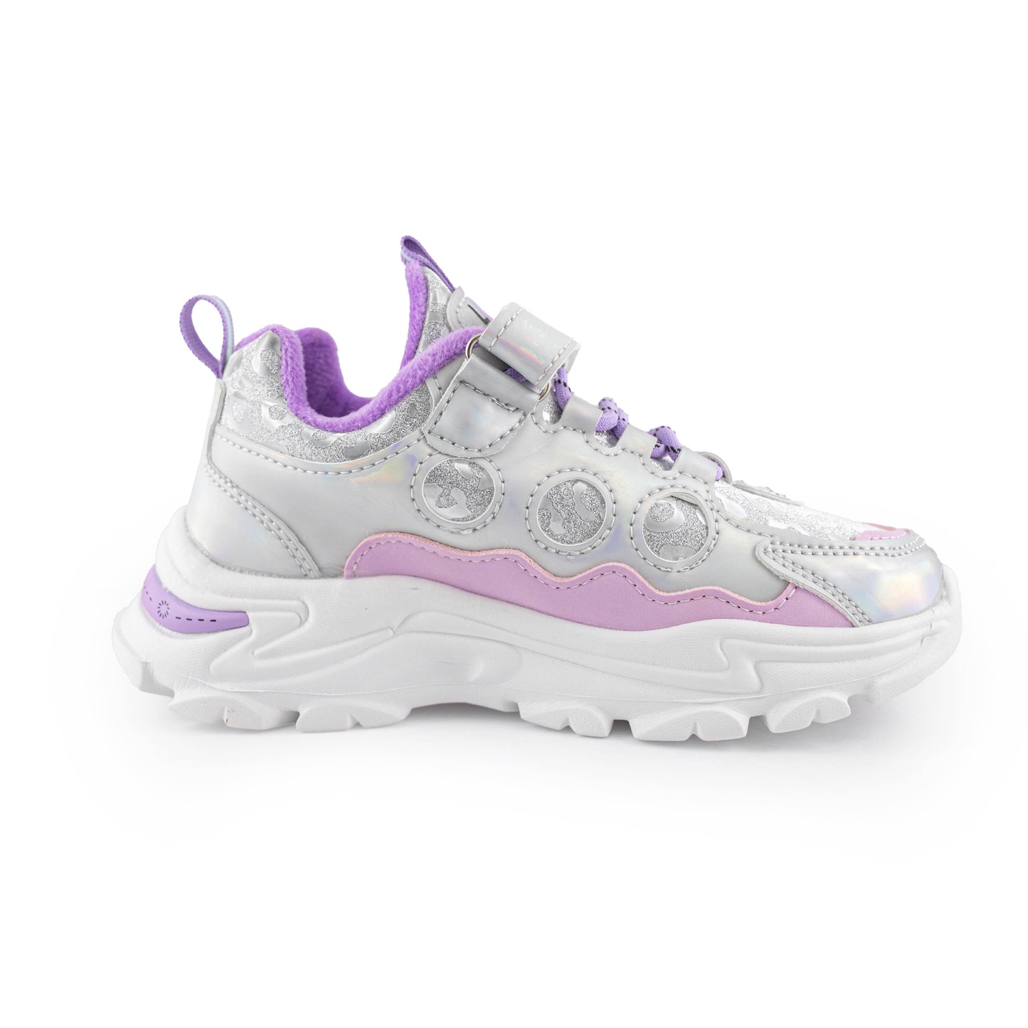 Youth Girls Sneaker With Cartoon Girl Print 1138 Purple