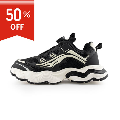 Youth Chunky Rotary buckle Sneakers - 8903 Black