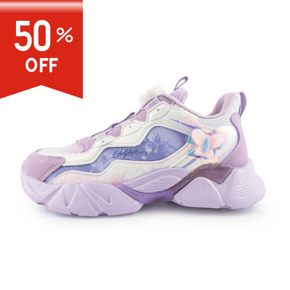 Youth Rotary buckle Girl's Sneakers with butterfly B28198