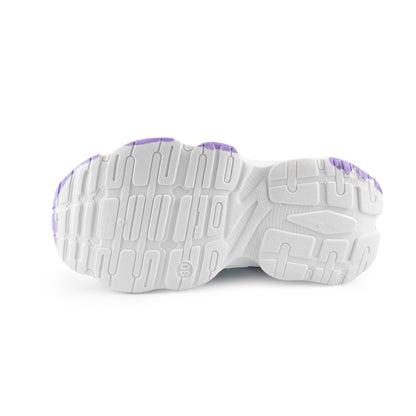 Kid's Rotary buckle Sneakers - Purple/White D3032