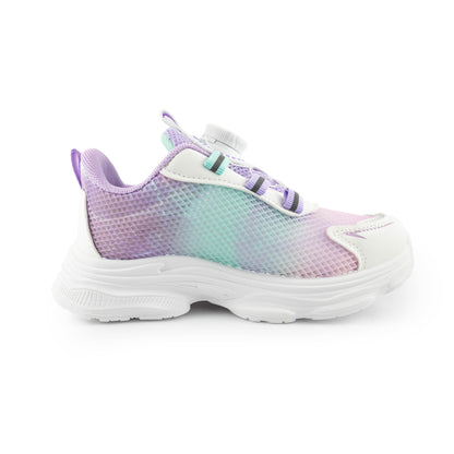 Kid's Rotary buckle Sneakers - Purple/White D3032