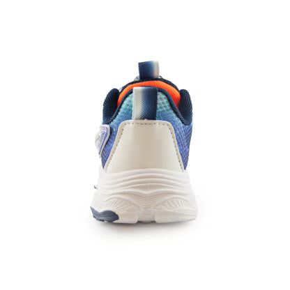 Kid's Rotary buckle Sneakers - Orange/Blue/White D3032