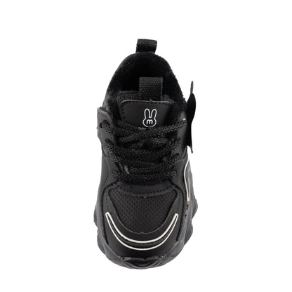 Kids' Chunky Sneakers – Stylish & Comfortable Sport Shoes - P295 Black