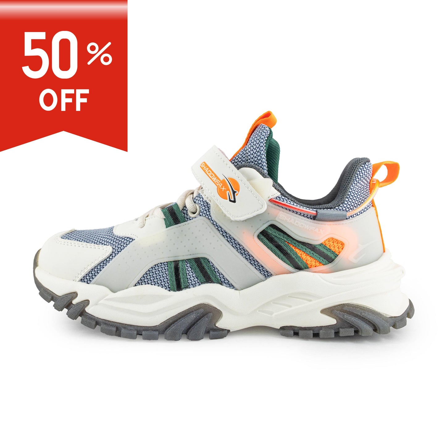 Shaoowfax Kids'/ Youth Trail Sneakers UK131059 Gray / Orange